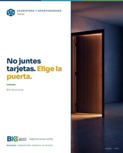 No juntes tarjetas. Elige la puerta.