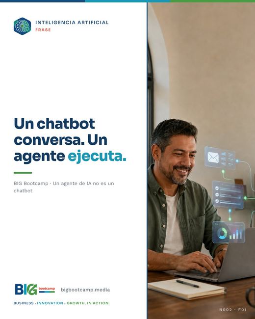 Un chatbot conversa. Un agente ejecuta.