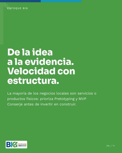 Lámina 9 de 10: ¿Tu próxima idea tiene evidencia, o solo entusiasmo?