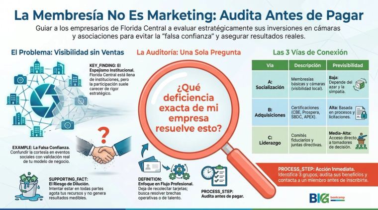 Gráfica: La membresía no es marketing: audita antes de pagar