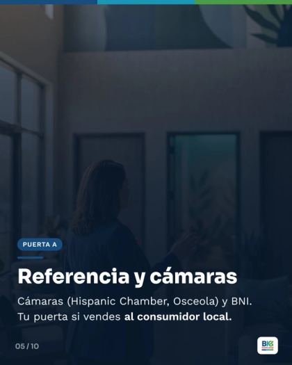 Lámina 5 de 10: Sales de cada evento con 20 tarjetas y cero reuniones de negocio.