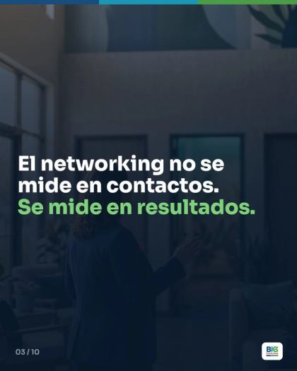 Lámina 3 de 10: Sales de cada evento con 20 tarjetas y cero reuniones de negocio.