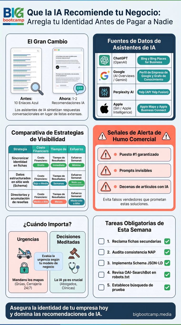 Gráfica: Que la IA recomiende tu negocio: arregla tu identidad primero