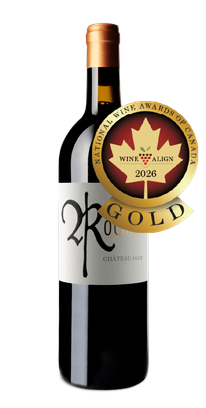 Bottle of Roche CHÂTEAU 2022 with its National Wine Awards of Canada gold medal