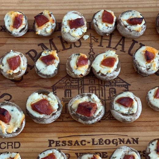 Mushrooms Stuffed with Boursin and Chorizo