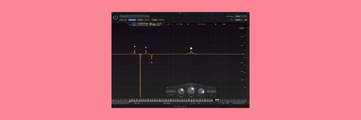Finding pitches in Fabfilter's Pro-Q3.