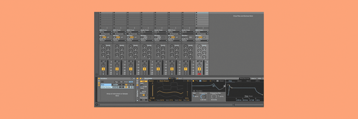 Example of how to create a split tutorial in Ableton's Effect Rack.