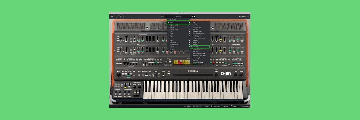 Display view of Arturia's CS-80 V.