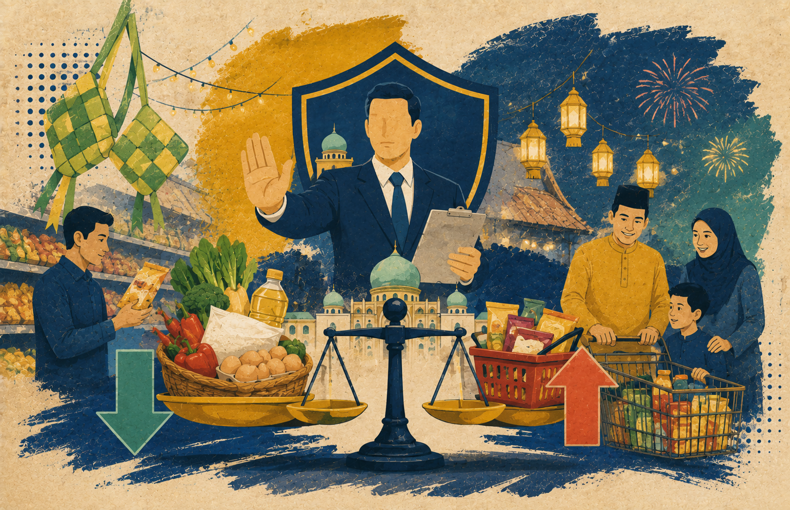 Kolaj bertemakan kawalan harga barang semasa musim perayaan