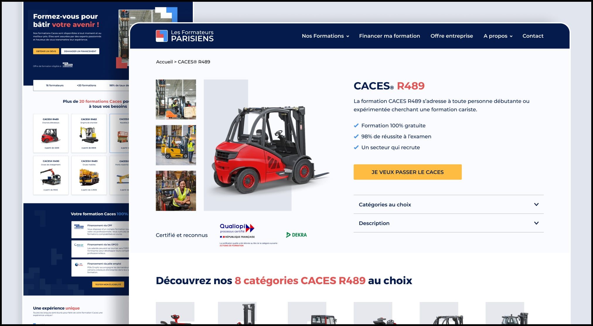 Les Formateurs Parisiens Showcase Website