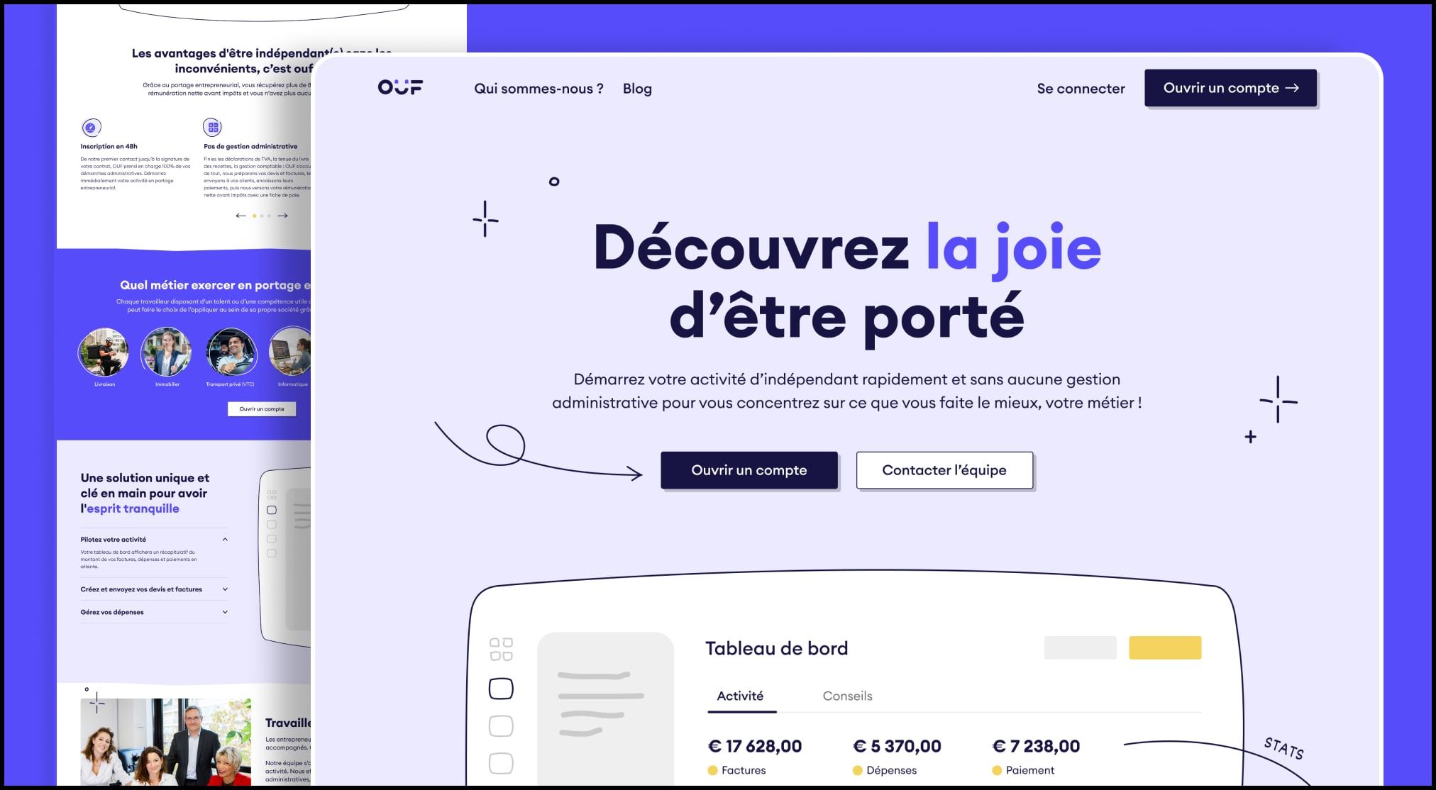 Ouf showcase website
