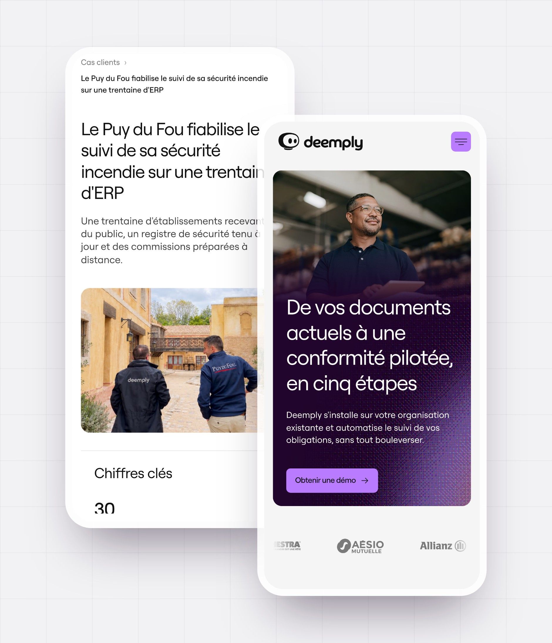Puy du Fou case study and the “How it works” page on mobile
