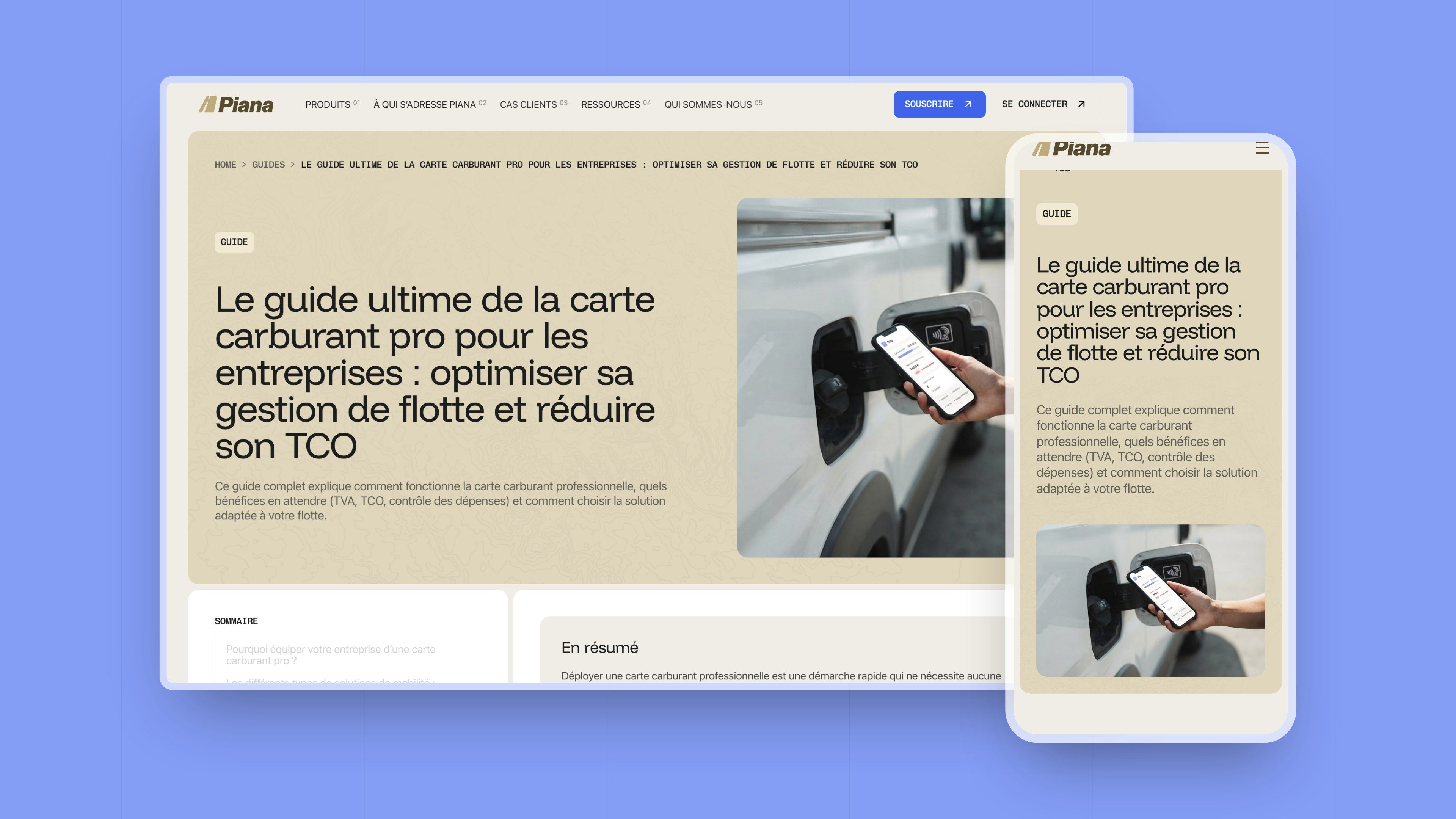 Guide “The ultimate guide to the professional fuel card for businesses” on desktop and mobile