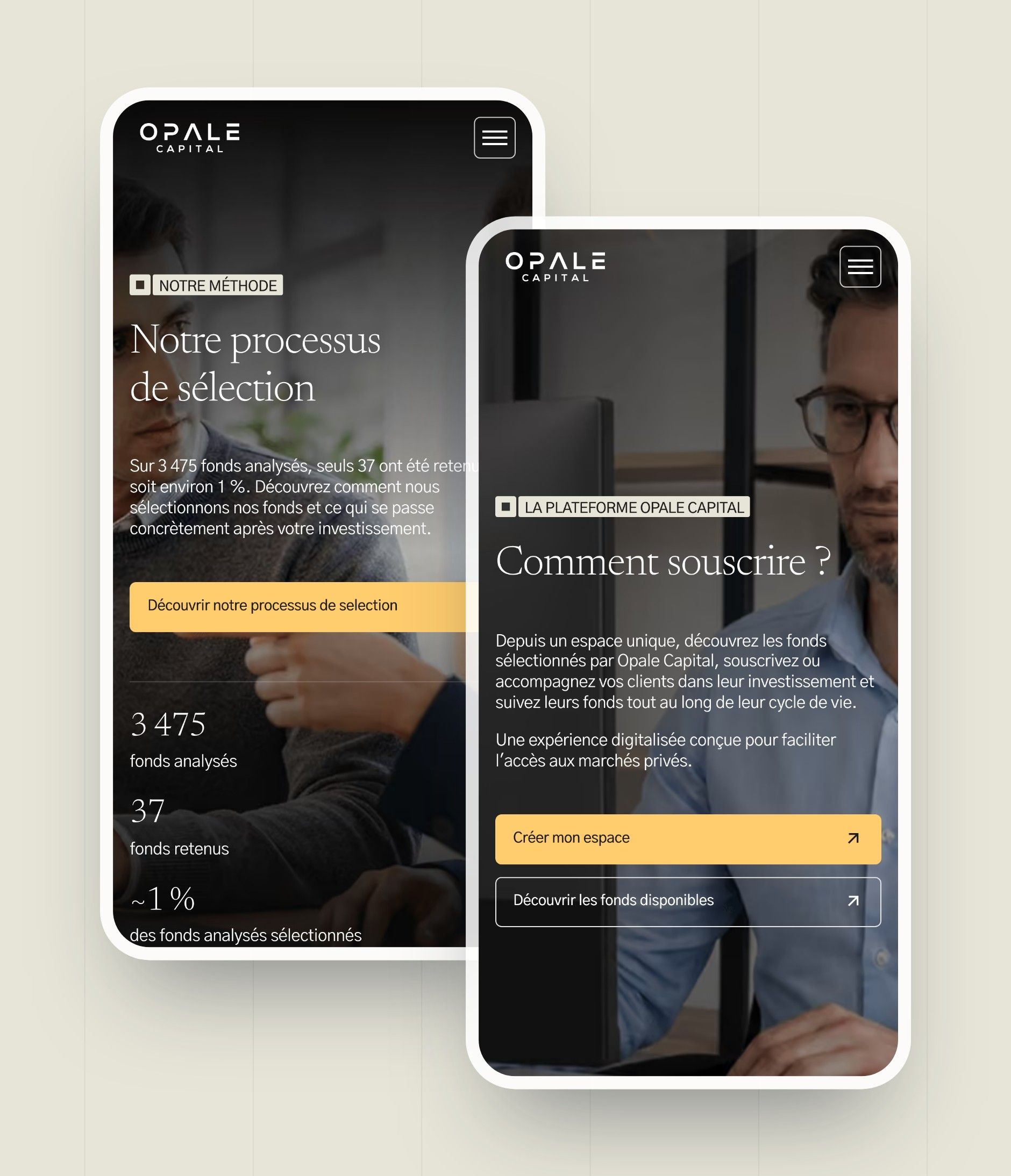 Our selection process and How to subscribe? pages on mobile