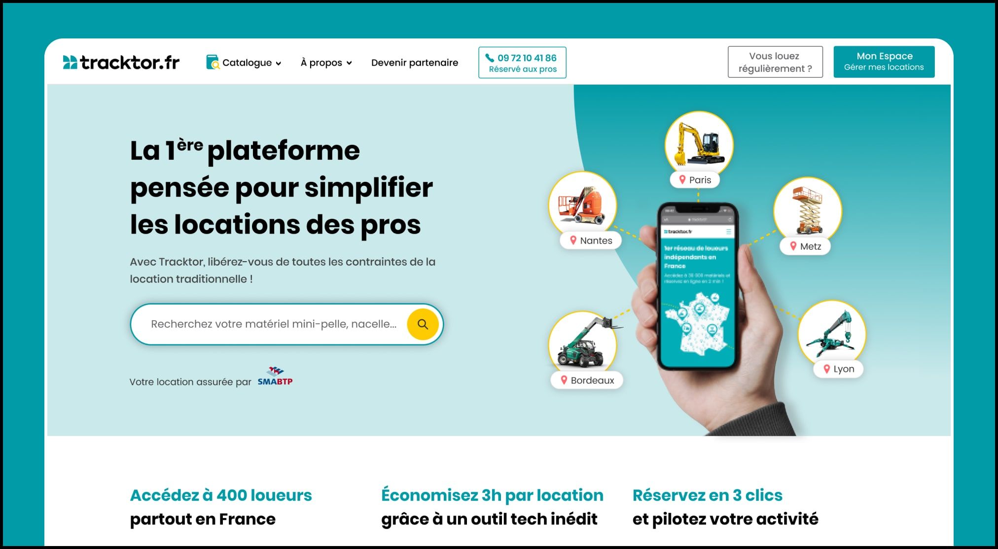 Tracktor landing page