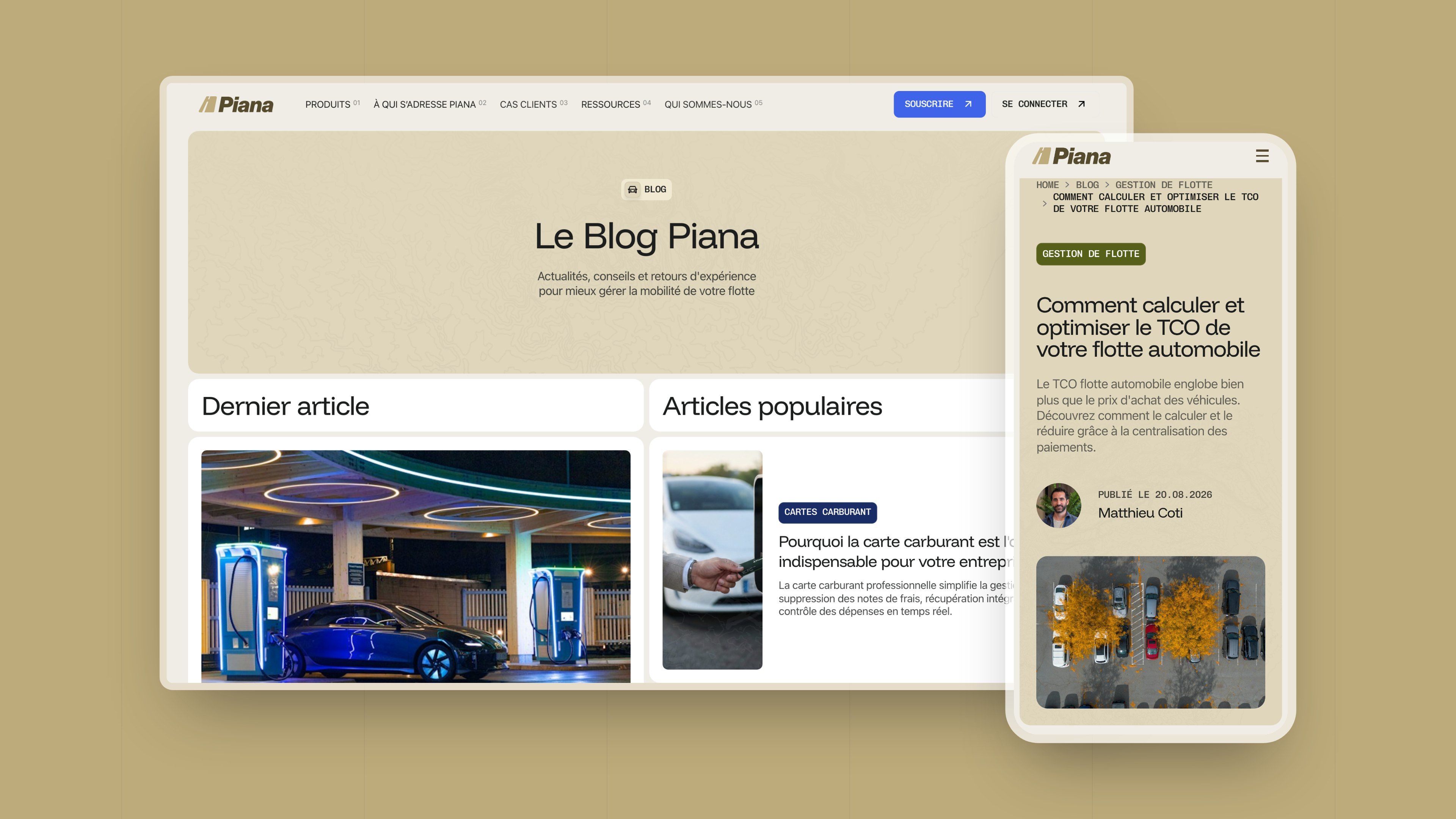 The Piana Blog: latest article and popular articles, with an article open on mobile