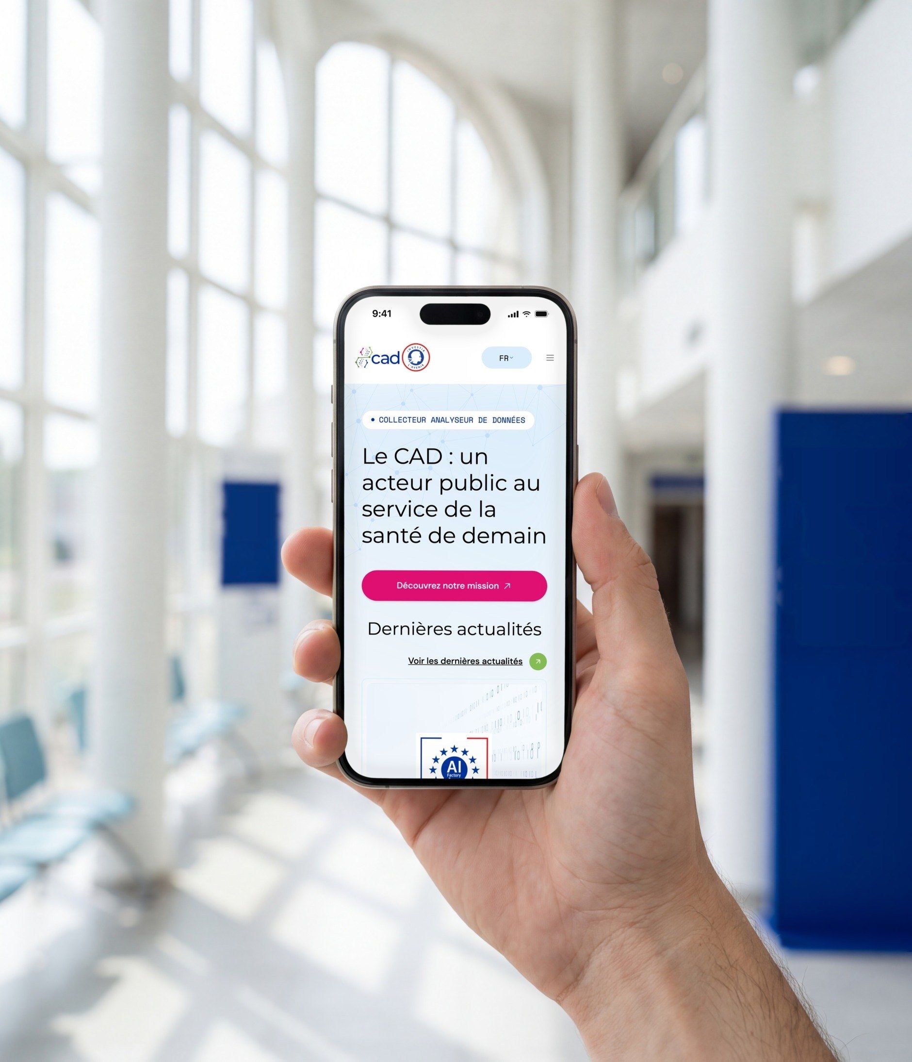 iPhone 16 Pro open on the CAD mobile home page