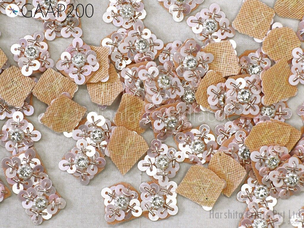 100 Tiny Zardozi Rhinestone Appliques: Indian Sewing Accessory (1.5cm) - Image 1