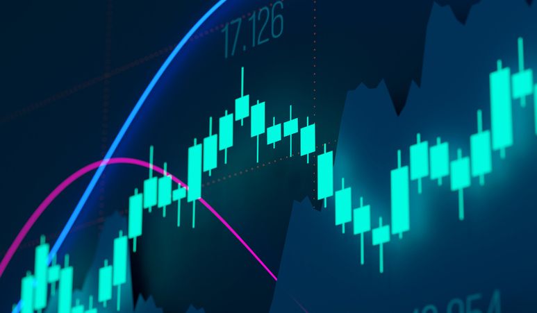 Photo of a graph trending upward.