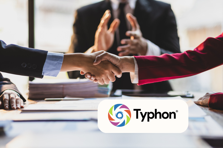 Two people shaking hands.