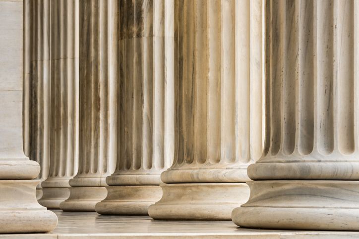 A photo of pillars