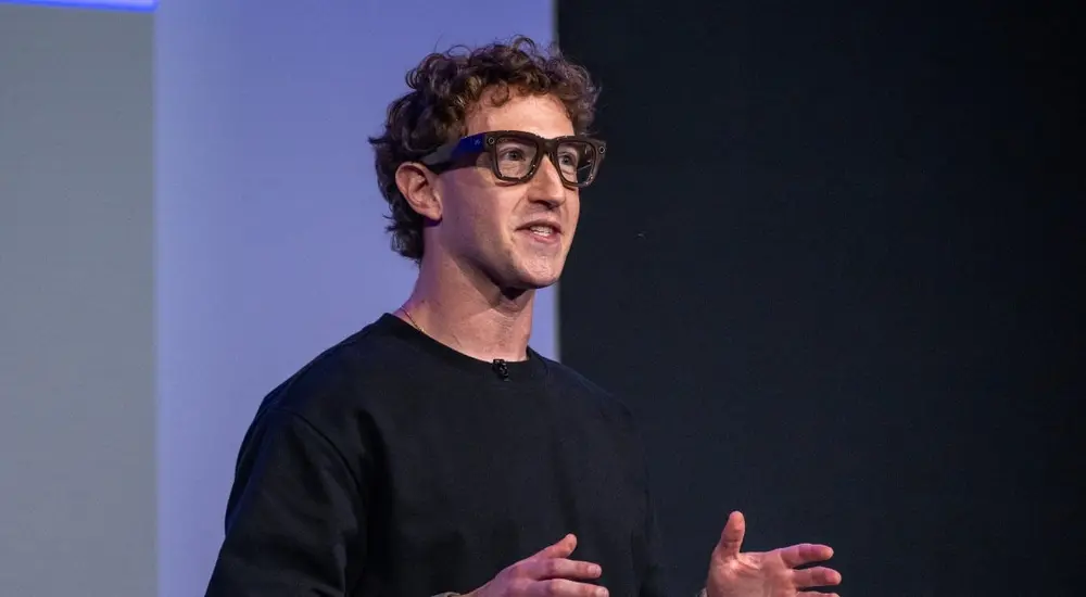 Mark Zuckerberg with AI glasses