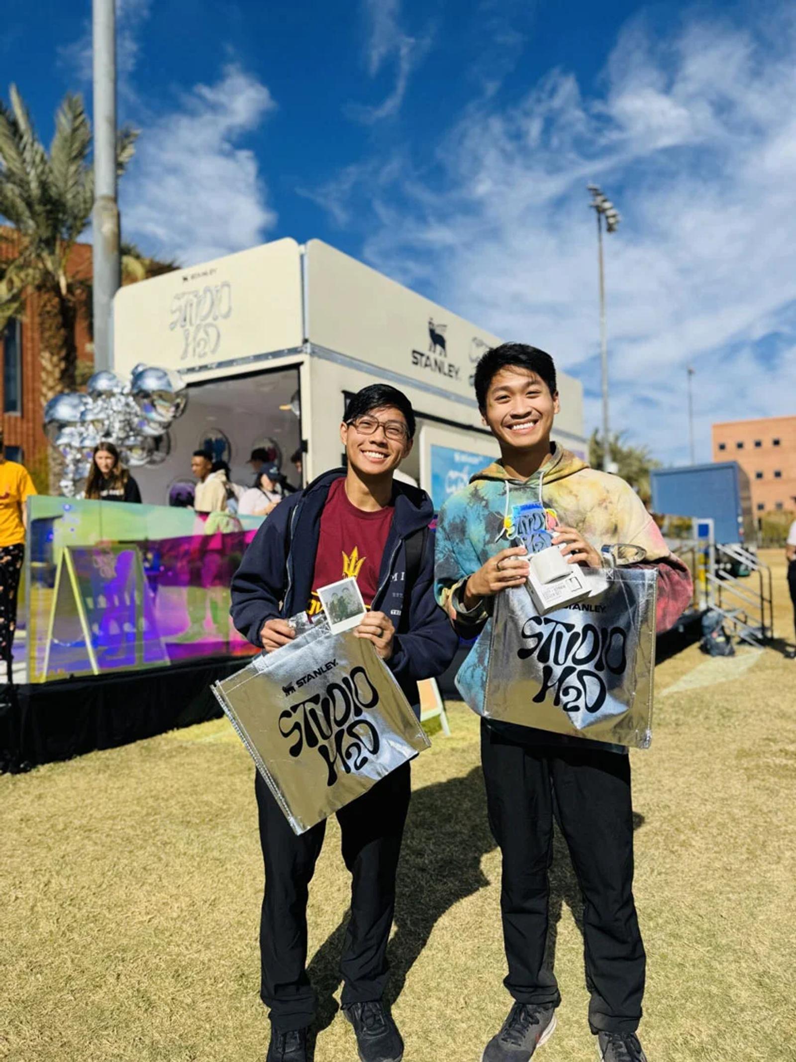 friends at a marketing tour