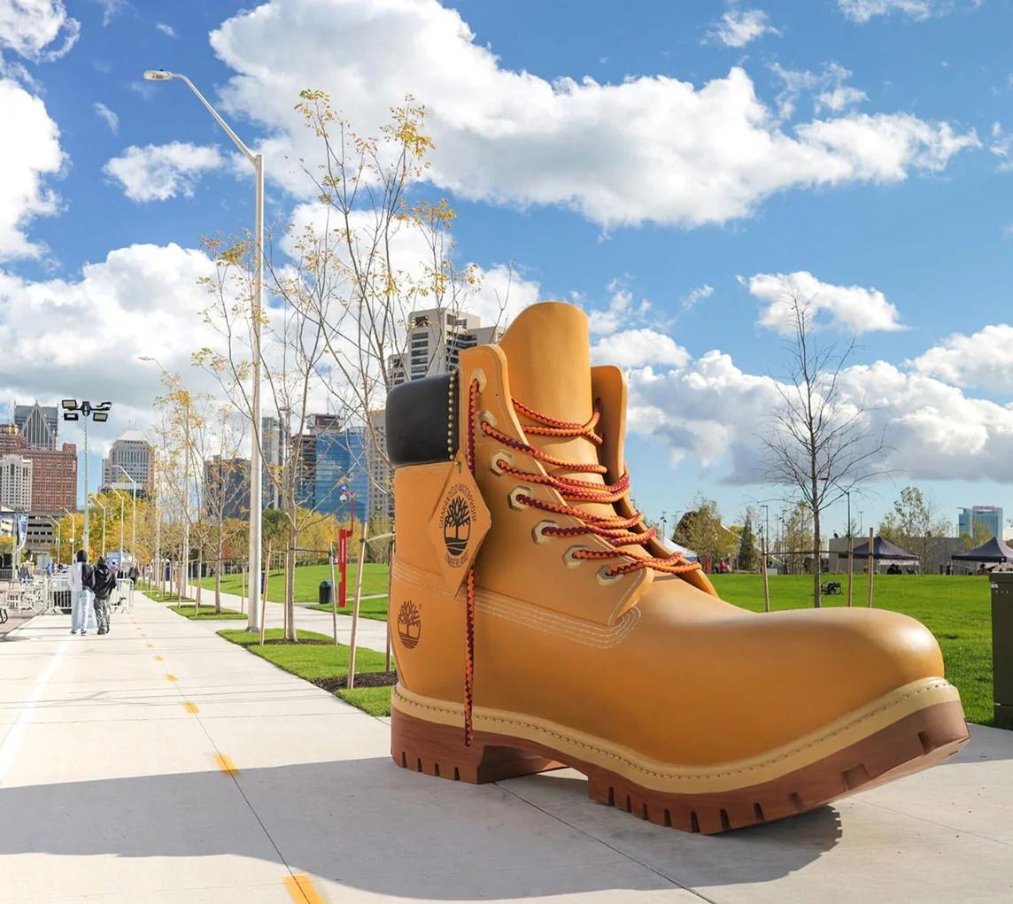 A big boot marketing pop up graphic