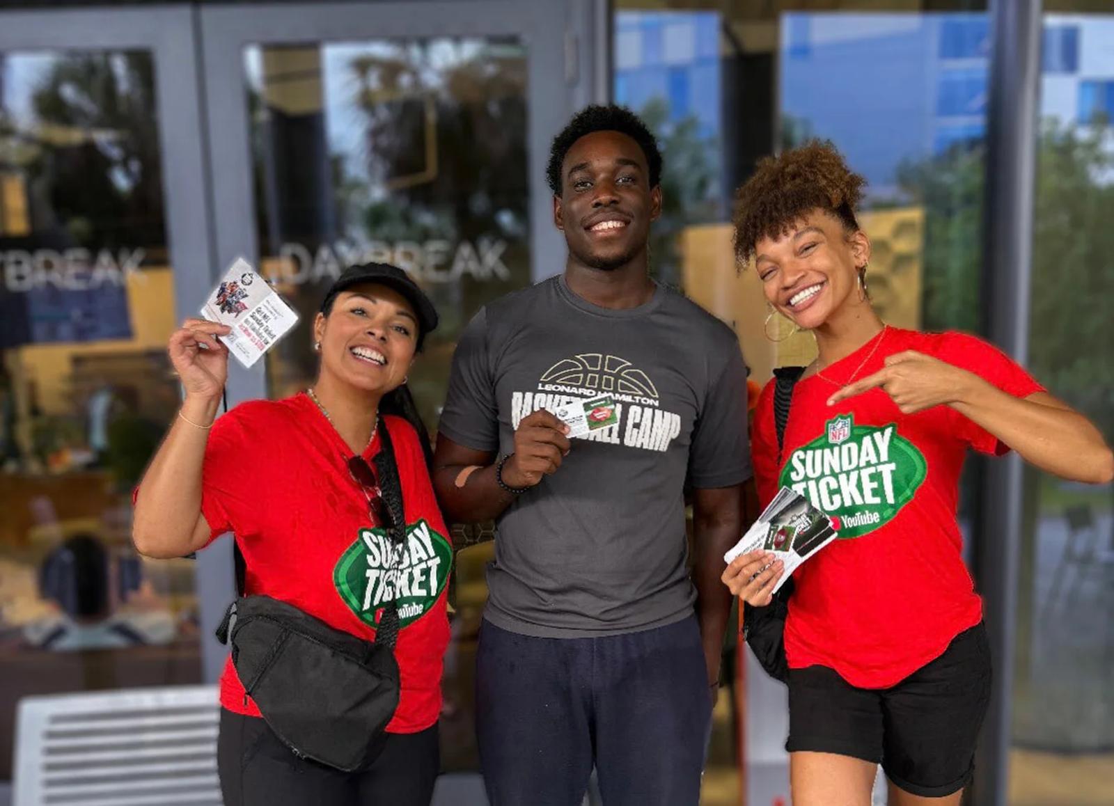 student's at a campus tour 