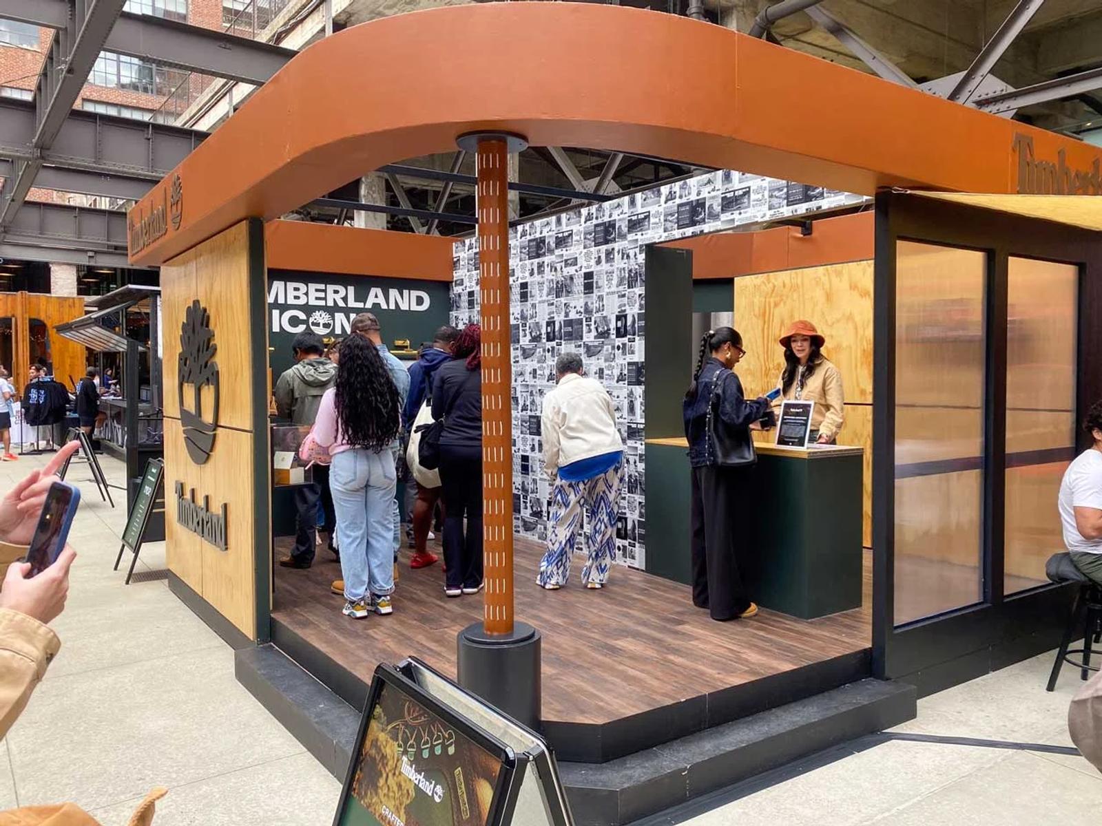 Timberland pop-up shop portraying benefits of experiential marketing