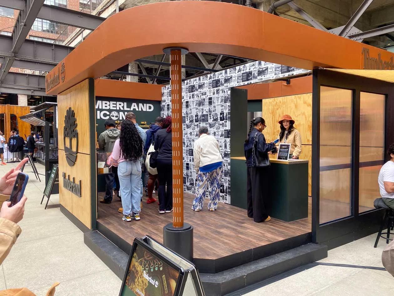 Timberland pop-up shop portraying benefits of experiential marketing
