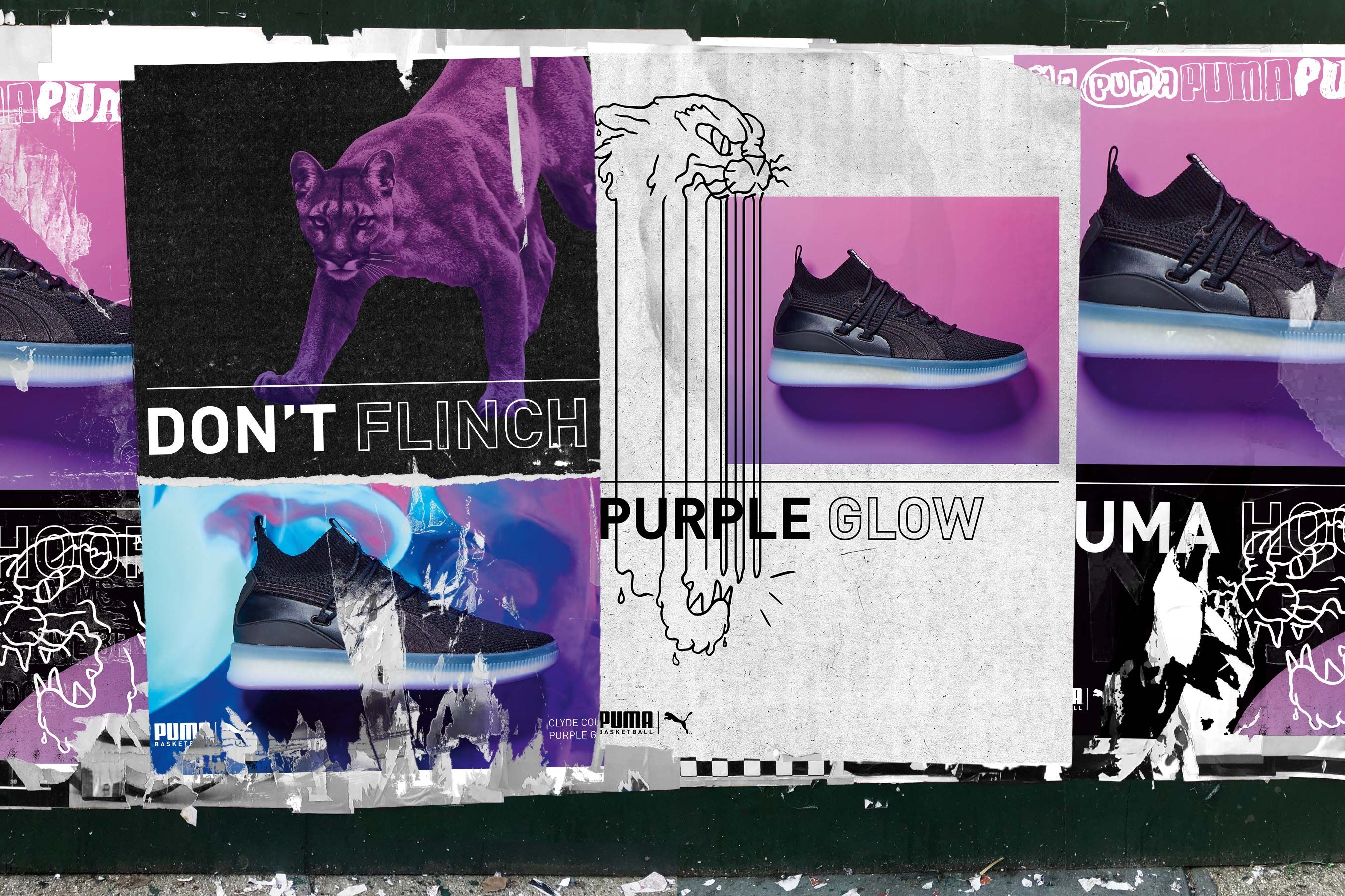 Puma hoops purple outlet glow