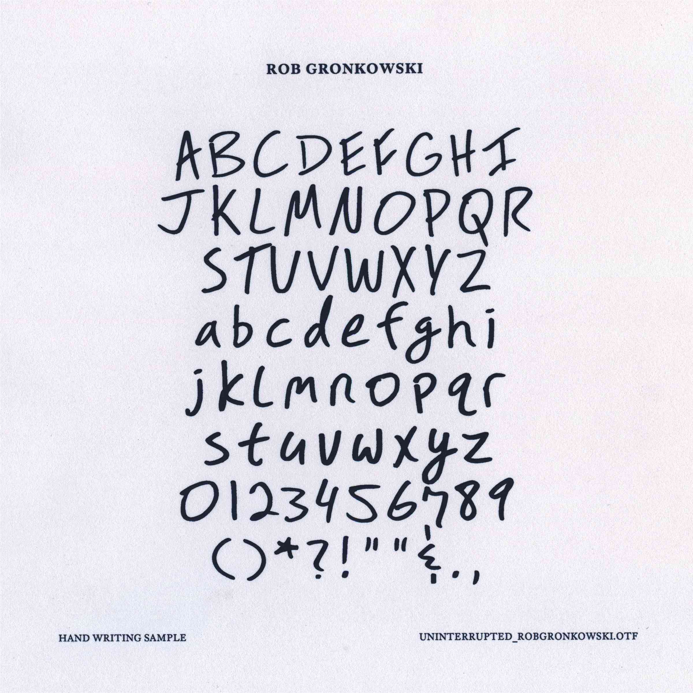 Rob Gronkowski Handwriting Sample