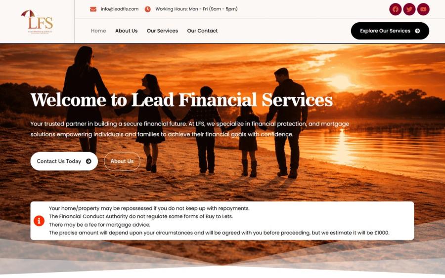 Lead Financial Services website
