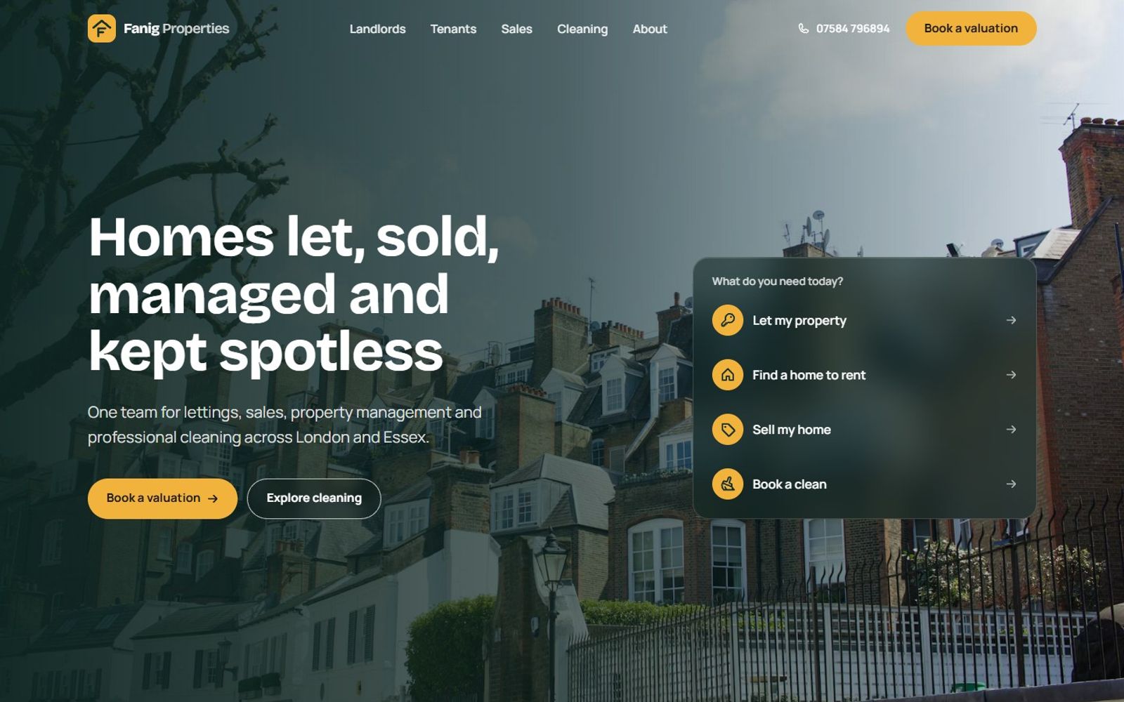 Fanig Properties website