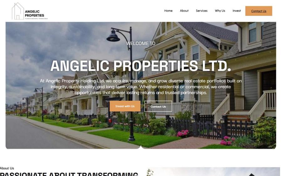 Angelic Properties website