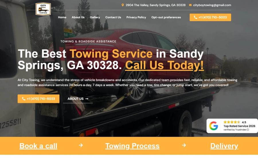 City Towing website