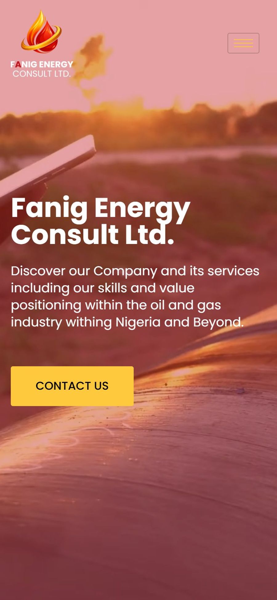 Fanig Energy Consult website: homepage, mobile