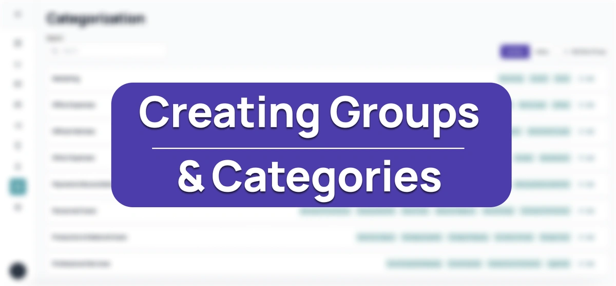 Creating Categories & Groups