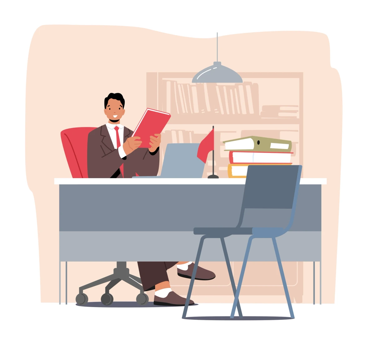 Financial Advisor helping with Financial Clarity Illustration