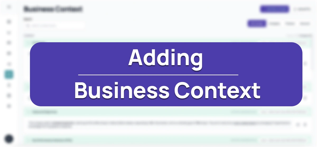 Adding Business Context to Compass AI