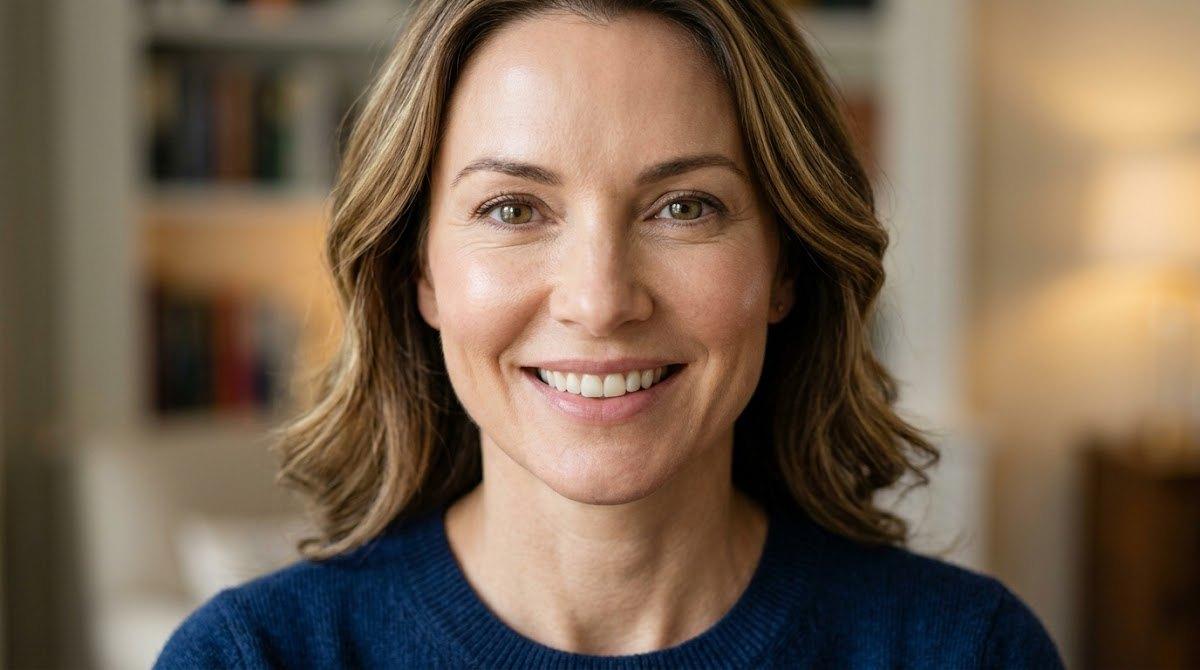 Extreme close-up of a woman at peak rejuvenation with firm refreshed skin.