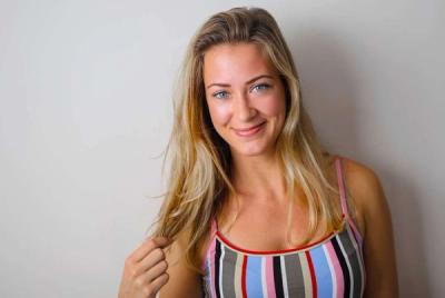A woman with a youthful looking skin