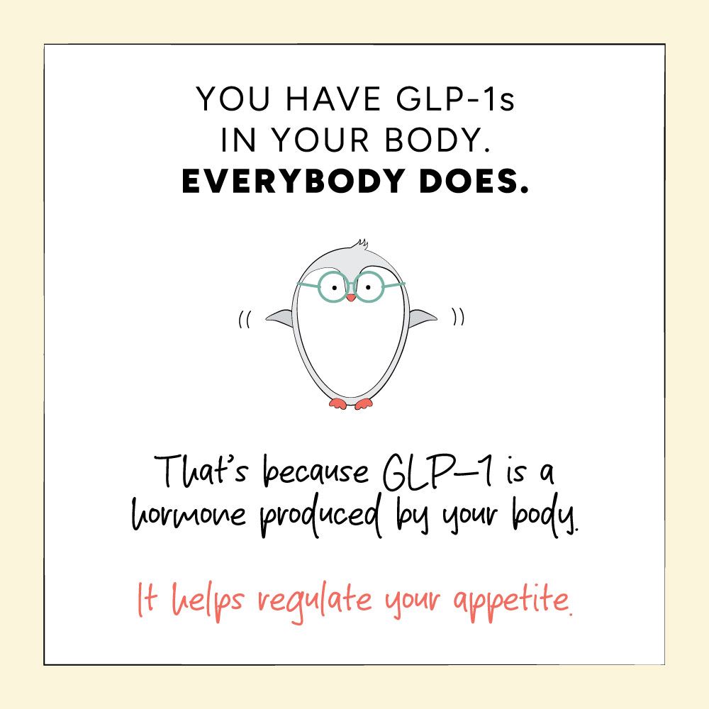 GLP-1 is a hormone that your body produces.