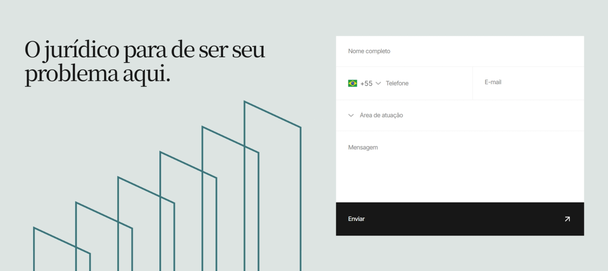 Formulário de contato do site.