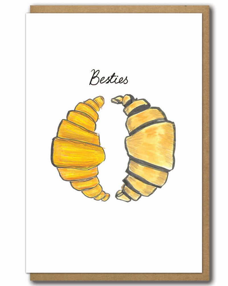 Greeting Card Besties Croissants
