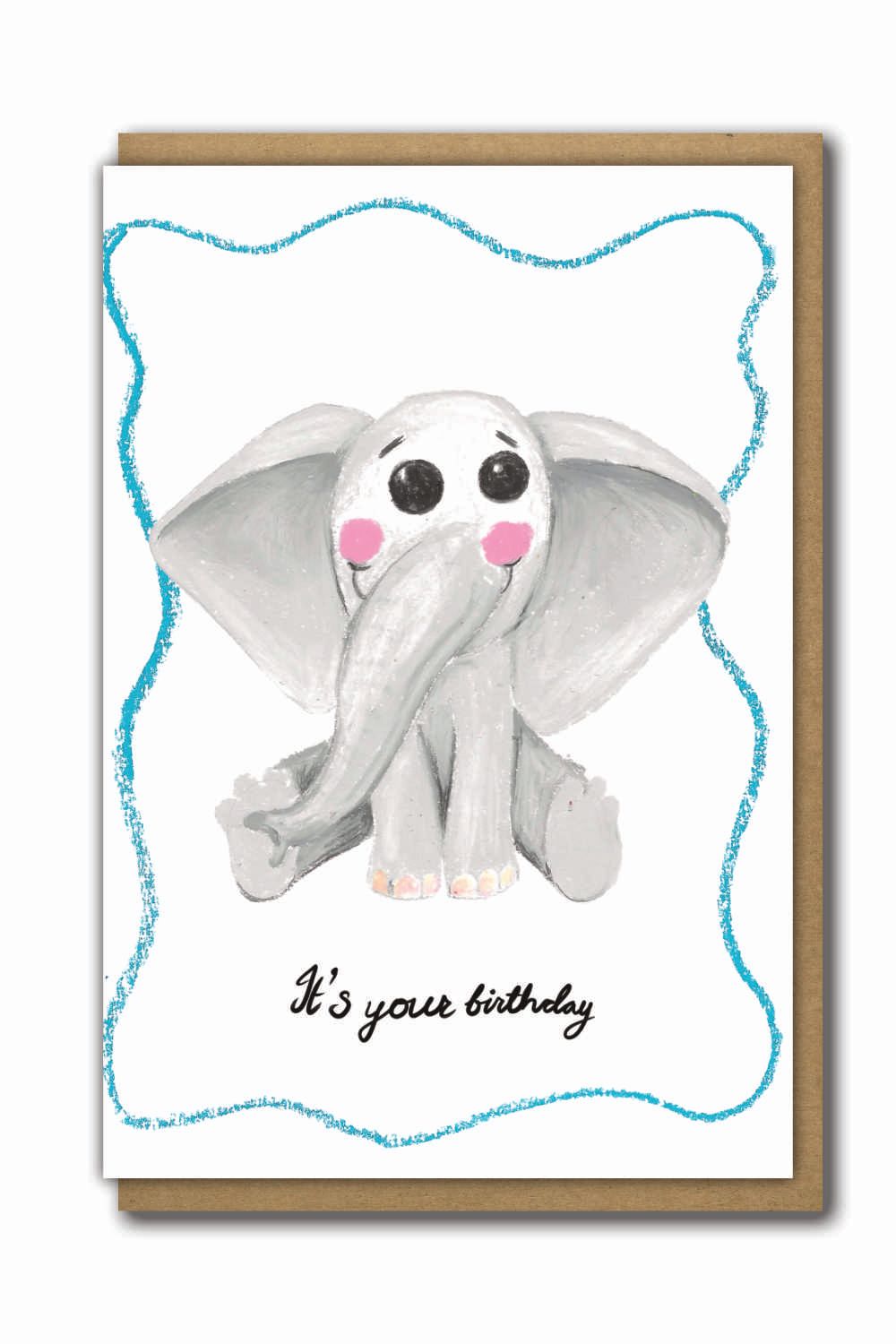 Greeting Card Birthday Elephant