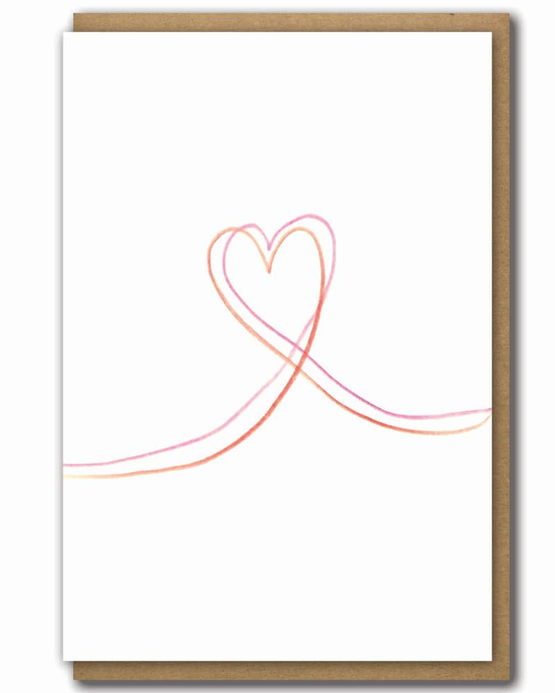 Greeting Cards Valentines Heart Lines