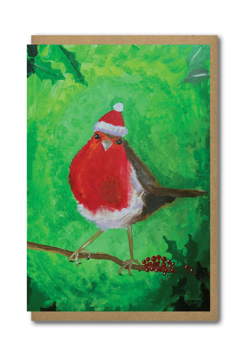 Greeting Card Christmas Robin