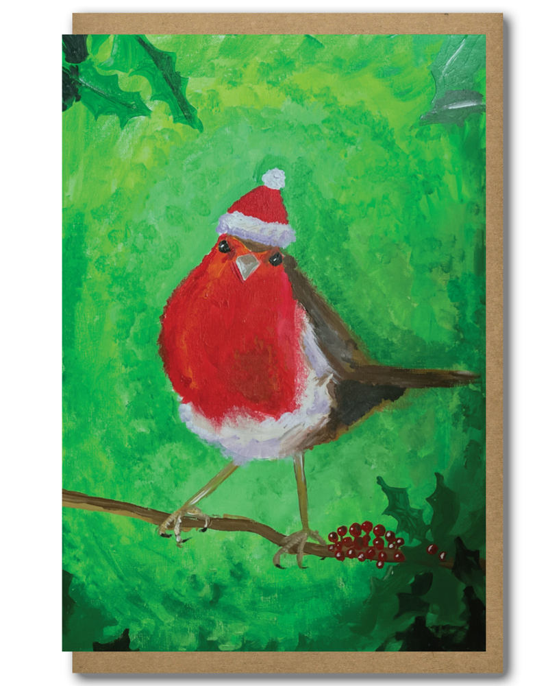 Greeting Card Christmas Robin